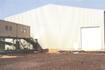 Refuse sorting building, with built in machinery and equipment